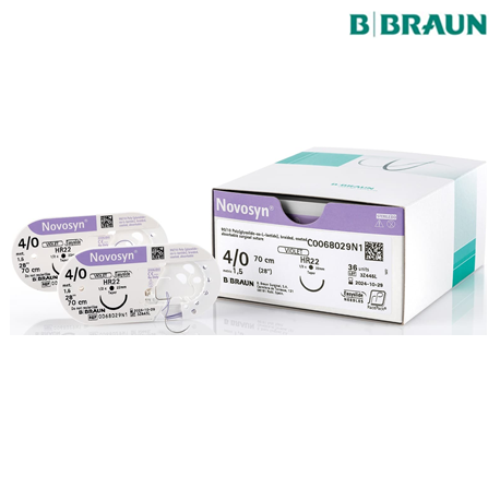B Braun Novosyn Violet Sutures 4/0 70cm, DS16, 36pcs/box