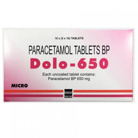 Dolo Paracetamol Tabs, 100x10s, Per Pack
