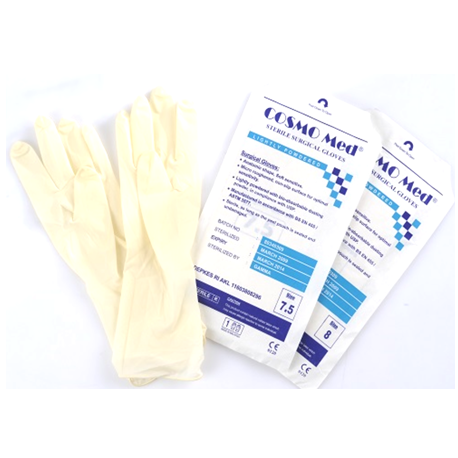 sterile latex surgical gloves