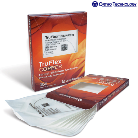 Ortho Technology TruFlex Copper Nickel Titanium Universal Form Archwire- Round W/Stops- Individually Packaged