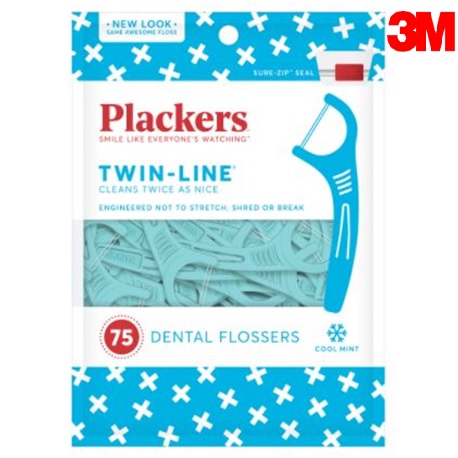 3M Plackers Twin-Line Dental Flossers #DDF01P