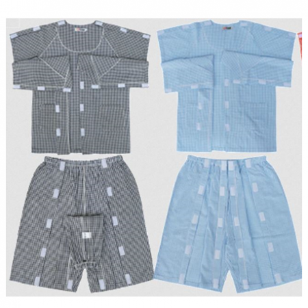 Easy to Don Patients Velcro Clothes Shirt and Shorts for Male, Per Set