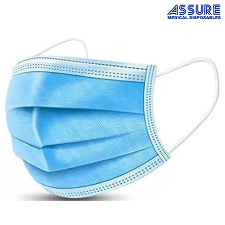 Disposable Surgical Face Mask 3Ply ASTM Level 2/Type IIR, (50pcs/box)