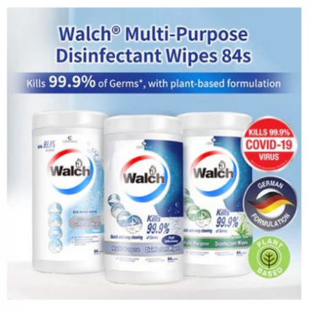 Walch Disinfectant Wipes, 84pcs/bottle