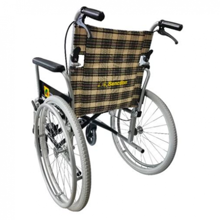 Sanction Detachable Wheelchair Foldback with Assisted Brakes (Elevating Footrests+Anti Tip) Per Unit