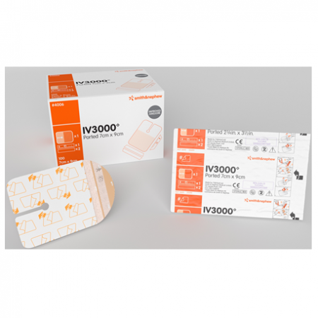 Smith&Nephew Opsite IV3000 1-Hand Moisture Responsive Catheter Dressing, Per Box