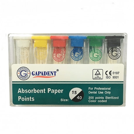 Gapadent Paper Points, 200's (#15-40 & Assorted)