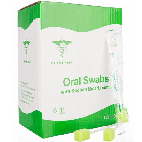 Oral Swab Stick with Sodium Bicarbonate, Box/100s