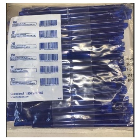 Medicom Saliva Ejector with Bonded Tips, Blue, 100pcs/pack