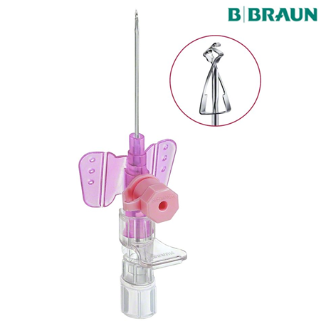 B. Braun Vasofix Safety, IV Cannula with Wing, Injection Port, Closing Cone, 50pcs/box