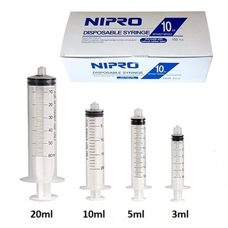 Nipro Disposable Syringe w/o Needles (100 pcs/box)