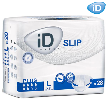 ID Expert Slip Premium Adult Diapers, 115cmX155cm, Large (28pcs/bag, 4bags/carton)