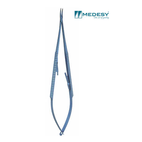 Medesy Needle Holder Micro - Titanium Curved #2012