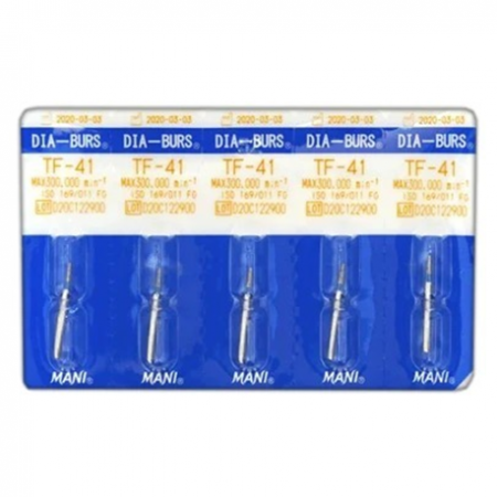 Mani Diamond Bur-Taper Flat End, 5pcs/pack #TF-41