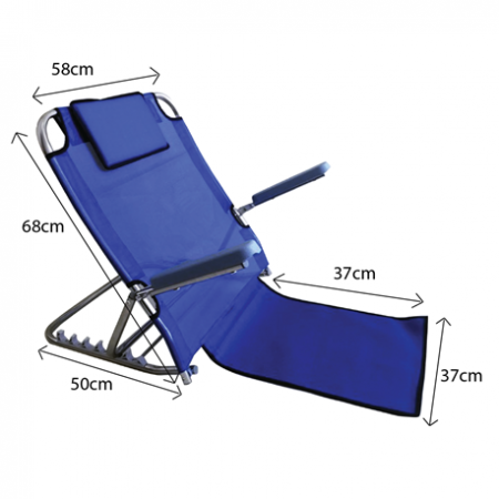 Medpro Foldable Adjustable Backrest with Removable Armrest