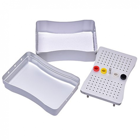 Bur Stand Box Aluminium Dental Endo Storage Box, 120 Holes