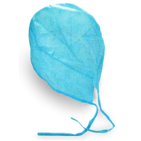 Cosmo Med Doctor Cap Tie-on, Blue (100/pack) 