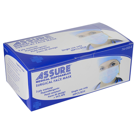 [Group Buy] Assure Surgical Mask 3-ply Blue Earloop (50pcs/box)