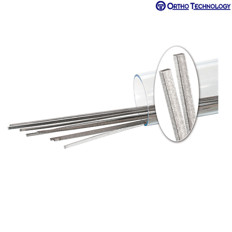 Ortho Technology Flat Titanium Dead-Soft Lingual Retainer Wire 6 length .010 x .028 10/Pack #68293