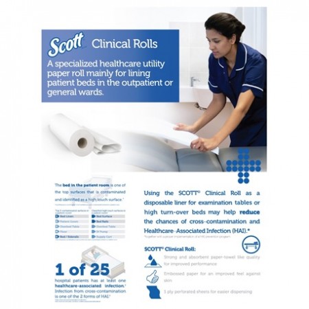 Scott L10 Clinical Roll, 52cm x 150mtr, Per Roll