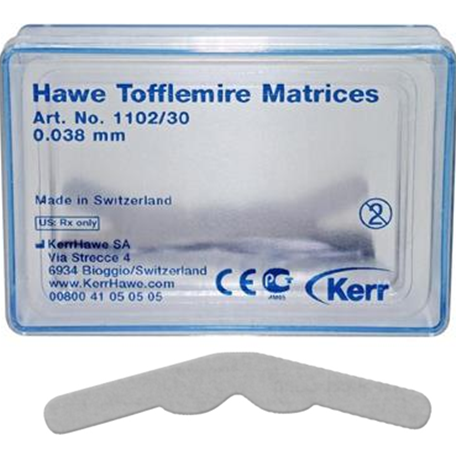 Hawe Tofflemire Matrices 0.038mm in thickness 30/box # 1102/30