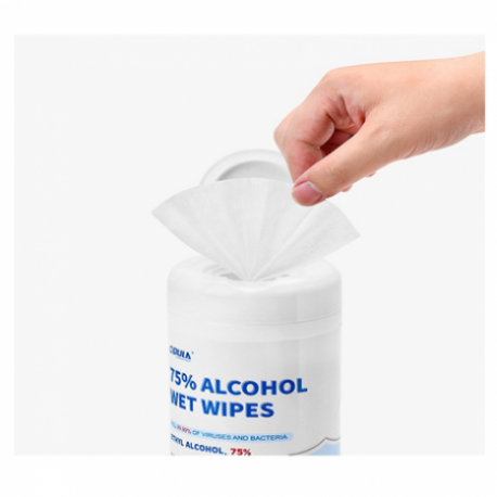 Opula Alcohol Canister Wet Wipes, 75% Ethyl Alcohol, 15x12.5cm (100pcs/cz)