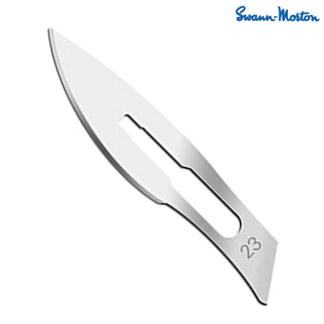Swann Morton Surgical Scalpel Carbon Steel Sterile Blade, #BS-23 (100pcs/box)