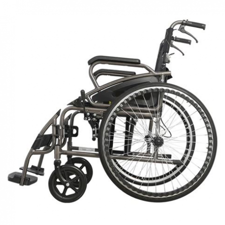 Medpro New Style Portable Wheel Chair with Foldable Backrest, Per Unit