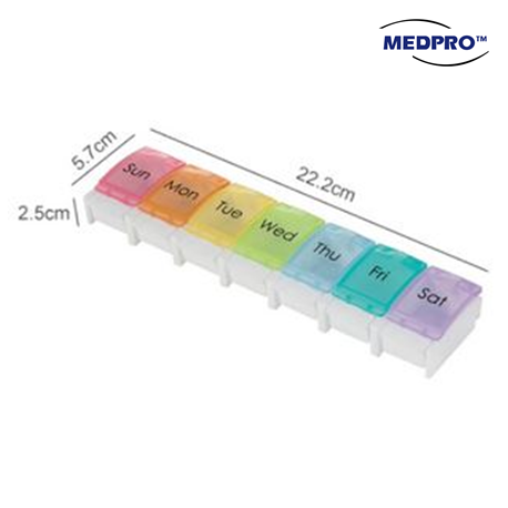 Medpro 7 Days Pill Organizer Storage Box, Per Box