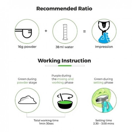 FlexiPrint Alginate Impression Material, 454gm, Per Pack