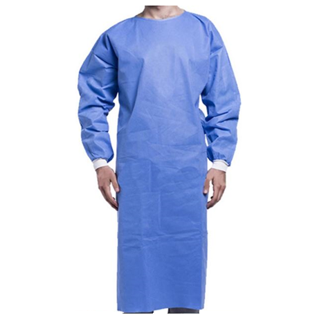 Disposable Isolation Gown with Knitted Cuff, 40gsm, 50pcs/pack