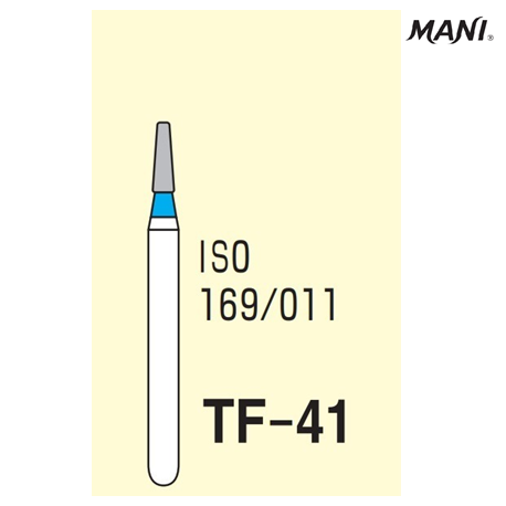 Mani Diamond Bur-Taper Flat End, 5pcs/pack #TF-41