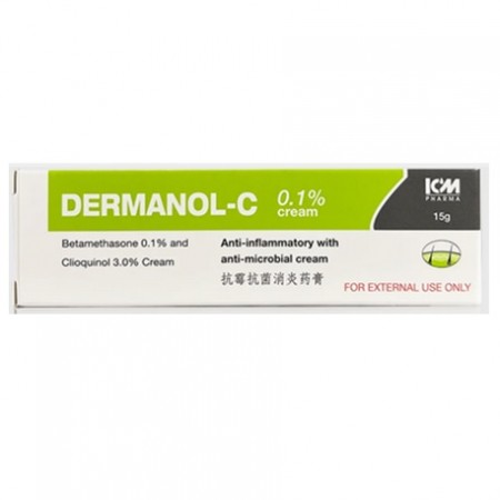 Dermanol-C Cream, Brownish-Yellow, 15gm, Per tube