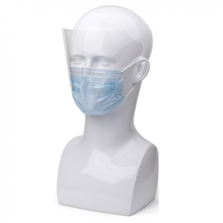 Premium Plus Ultra Sensitive Type IIR Ear Loop Face Masks with Shield, 25/Box