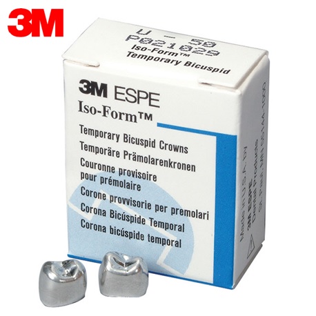 3M Iso-Form Temporary Bicuspid Replacement Molar Crowns-Upper, 5/Pack