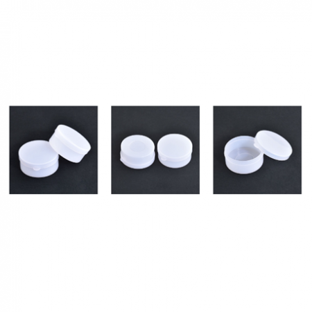 Plastic Storage Containers with Lid, White, 5ml (10pcs/pack)