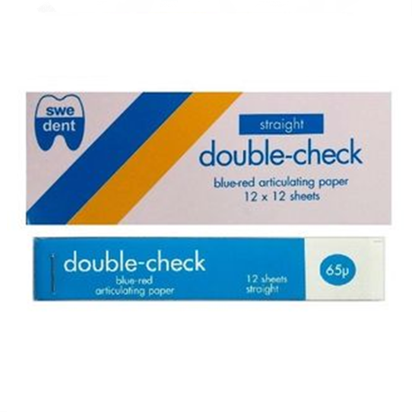 Swedent Double Check Articulating Paper Straight (Blue-Red) 