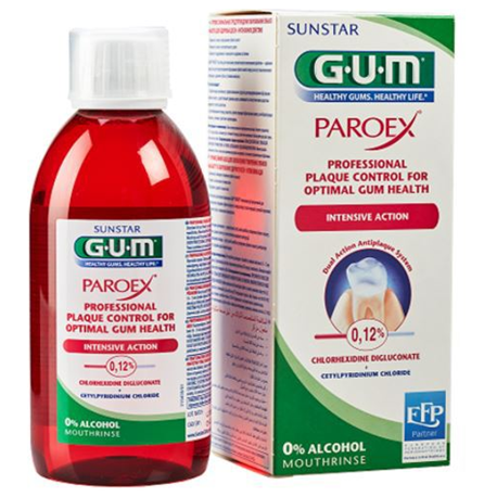 Sunstar Gum Paroex 0.12% Intensive Use Mouthwash, 300ml, Per Bottle