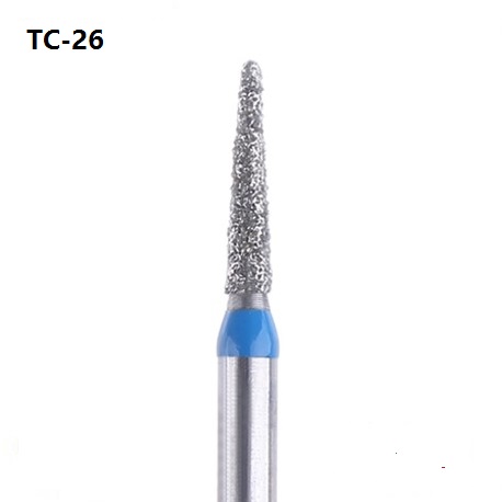 Mani Diamond Bur, Tapered Conical (TC-26), 5pcs/pack