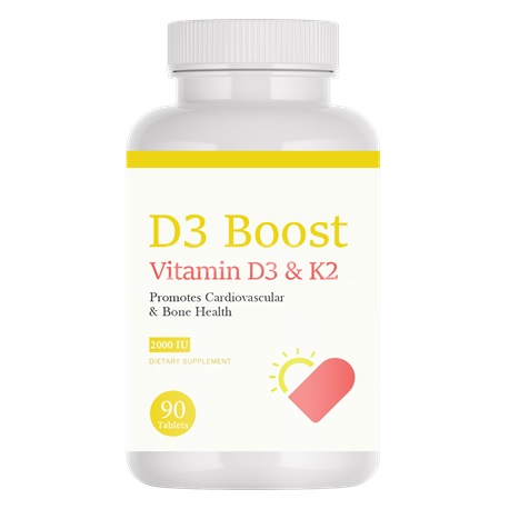 Sapien Health D3 Boost Vitamin D3 and K2, 90 tablets/bottle