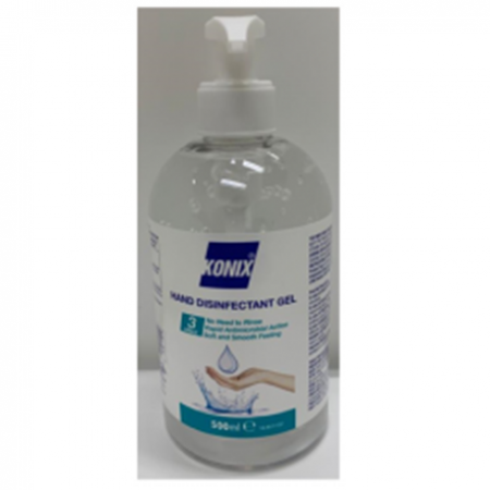 Konix Hand Disinfectant Gel, 70% Ethyl Alcohol, 500ml