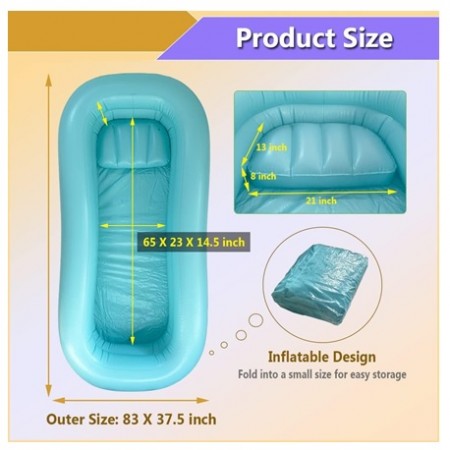 Inflatable Bathtub Medical for Shower Bed Bathing Elderly Bedridden Patients, Per Unit