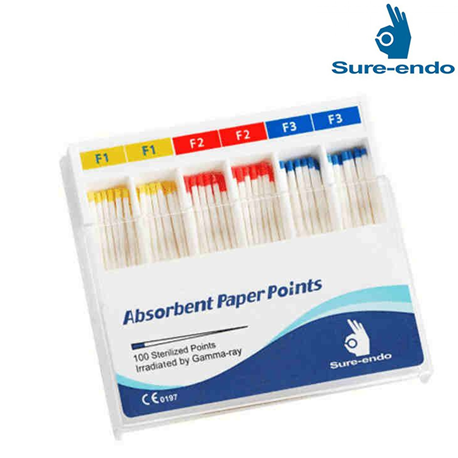 Sure Endo Protaper Paper Point Size # F1 ~ F5 (mm marked)