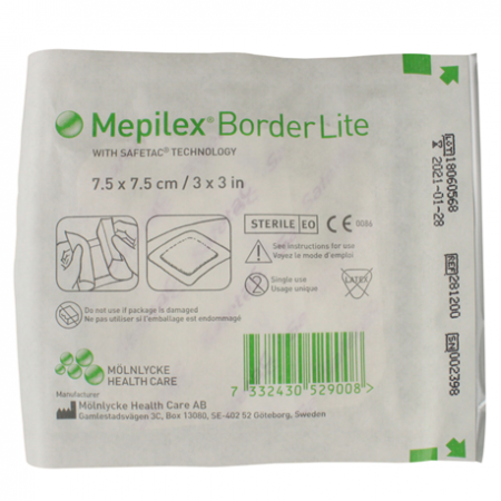 Molnlycke Mepilex Border Lite Foam Dressing, 5pcs/box