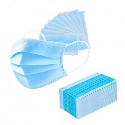 Disposable Surgical Face Mask with Ear Look, 3ply, Blue, 50pcs/box