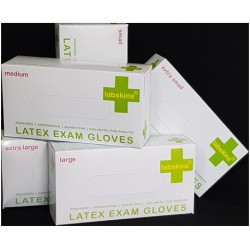 Labskins Latex Examination Gloves Powder-Free (100pcs/Box, 10boxes/Carton)