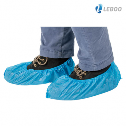 Leboo CPE Shoe Cover, Blue, 15x41cm (100pcs/bag, 2000pcs/carton)