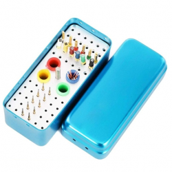 60Holes Dental Holder for High & Low Speed Burs Endo Files Autoclavable Holder Box