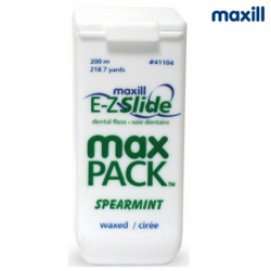 Maxill E-Z Slide Max Pack Waxed Floss, Spearmint, 200 meter, Per Pc X 2