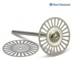Ortho Technology See-Thru Diamond Disc with Mandrel, 22mm, 2 Discs/pack 